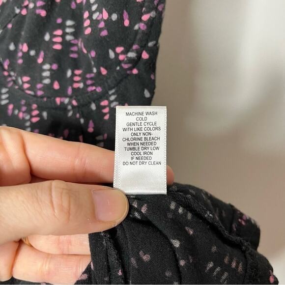 C&S Check & Stripe Women's Camisole Tank Top S Geometric Print Multicolor Black - Picture 8 of 8